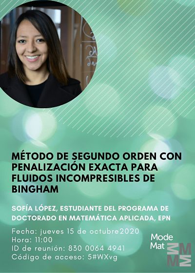 Método de segundo orden con penalización exacta para fluidos incompresibles de Bingham